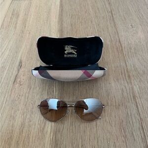 Burberry Brown Aviator Sunglasses